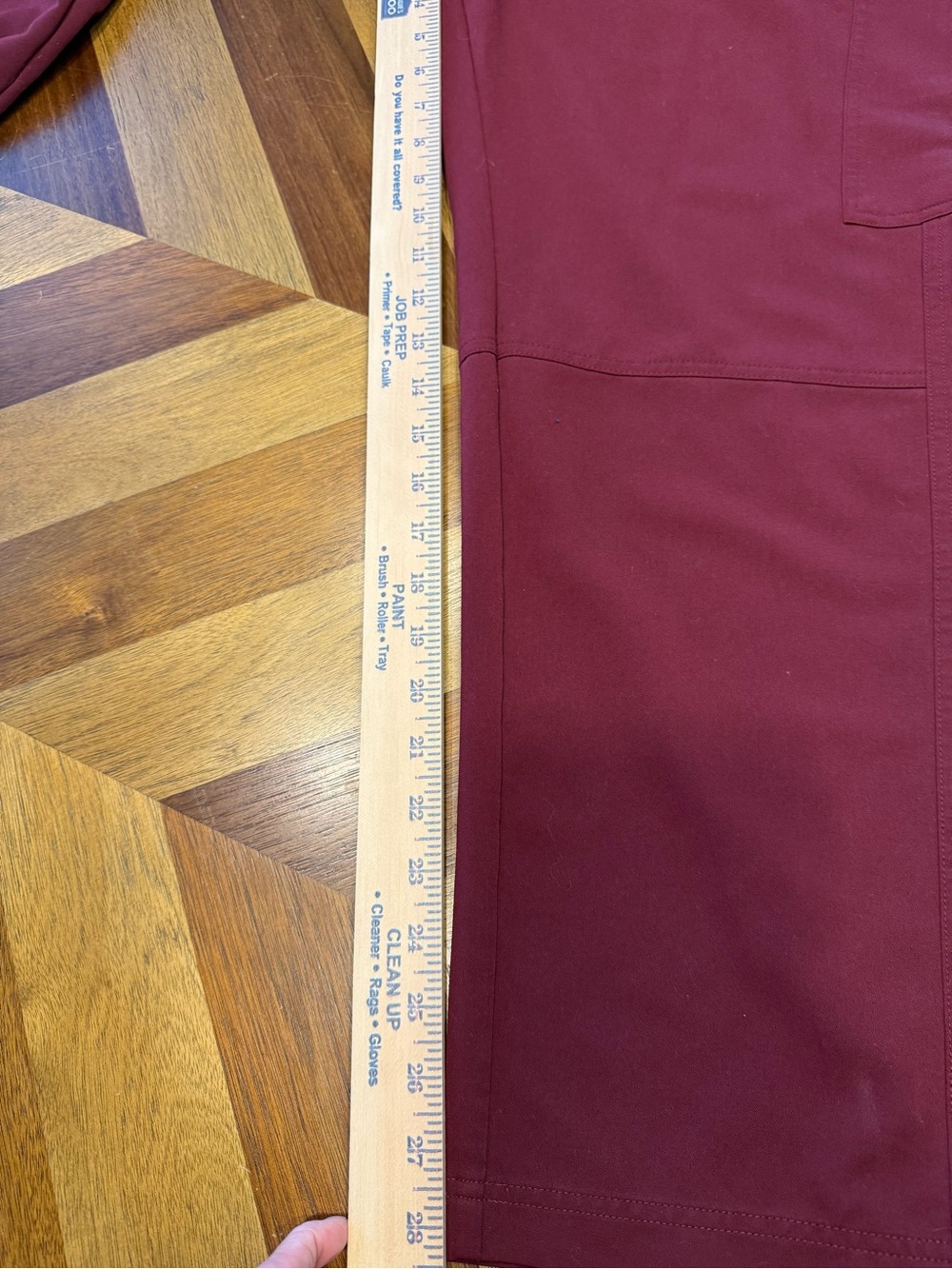 FIGS Kade Cargo Scrub Trousers in Burgundy with Gray Tie XXL short - Picture 9 of 11
